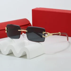 New CAR High end UV400 Men Women Luxury Brand Sunglasses square Frameless Design Style Casual Fashion Retro Designer Sun Glasses