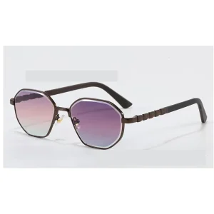 New Cross border Unisex Metal Full Frame Square UV400 Photochromic Sunglasses Frame Set HD High end Light Luxury Style