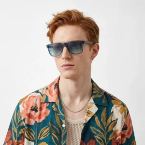 New Custom Logo Modern Flat Top Square CP Frame Luxury High Quality Designer UV400 Men Shades Sunglasses