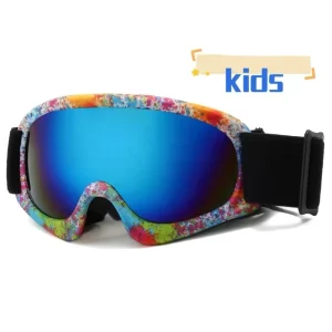 New Custom Red Pink Ice Skating Goggles Snow Board Ski Goggles for Kids Youth Teens Boys and Girls