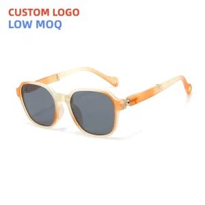 New Design Square TR90 Frame Kids Sunglasses Custom Logo TAC Polarized Lenas for Outdoor Activities