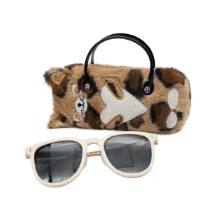 New Design Xiongda XD 315 Fashionable Customized Plush Animal Print Pattern Kids Eyewear Hard Shell Packing Handle Case