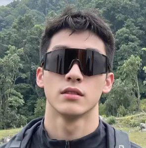 New European American Large Frame Outdoor Sunglasses Windproof Comfortable Lightweight Customised Pattern Trend Personality Men