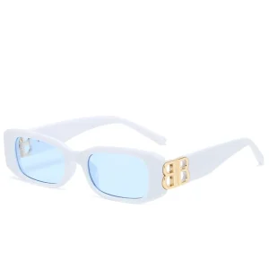 New European American Retro Small frame square Sunglasses UV400 Full Frame Street Style Unisex Internet Celebrities Cross border