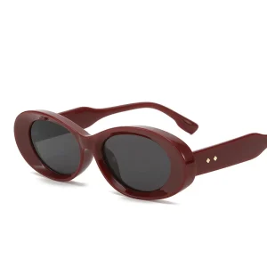 New European American Retro Unisex Sunglasses Oval Frame Vintage Style PC Material UV400 Anti UV Trendy Personality