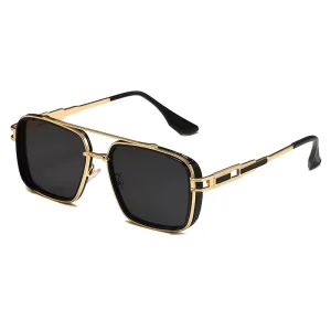 New European and American Retro Square Frame UV400 Sunglasses Mens Punk Style Cross Border Shades