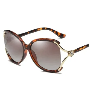 New Famous Brand Designer Ladies Polarized Sun Glasses Fashion Diamond Women Oversized Sunglasses