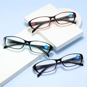 New Fashion Anti-Blue-Light Ultralight Reading Glasses, Men’s 2.5, Unisex, Blue and Red Frames