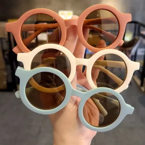 New Fashion Colorful Round Frame Cute Cool Style Sun Shades Eyewear Sunglasses for Children Kids Boys Girls