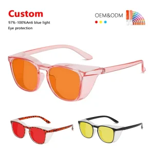 New Fashion Custom Eyewear PC Frame H8 H9 HH Lenses Safety Labor Protective Eyewear Unisex Anti Blue Light Glasses
