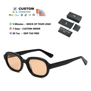 New Fashion Eyewear Lunettes soleil Square Vintage Italian Design High Quality Hand Made Oem Luxury Cellulose Acetate Sunglasses