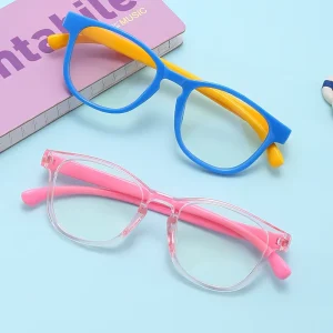 New Fashion Kids Blue Light Blocking Glasses Soft Silicone Cartoon Computer Eyewear Protection Frames Children Sunglasses