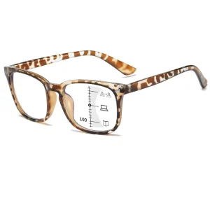 New Fashion Progressive Multifocal Reading Glasses for Women Anti Blue Sunglasses Prescription Spectacles PC Diopter Eyeglasses