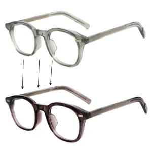New Fashion Square Round Photochromic Eyeglasses Frames Prescription Acetate Optical Glasses Solid Color Optimal Vision Style
