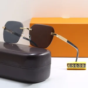 New Fashion Trendy Frameless Luxury Designer Sunglasses for Men Women UV400 Universal High end Luxury Brand Driving Sun Glasses