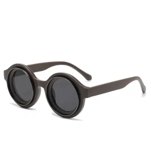 New Frame Sunglasses Unisex Retro Modern Round Style UV400 Protection Full Frame Internet Celebrity Instagram Fashion