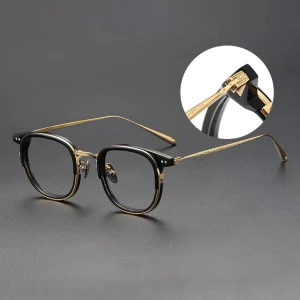 New Glass Women Men Titanium Retro Acetate Blue Light Blocking Glasses Reading Designer Eyeglasses Frames Eyewear Glasses