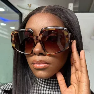 New Irregular Large Frame Sunglasses High Quality Fashion Retro Polygonal Frame Sunglasses Ladies Modern Trendy Sunglasses