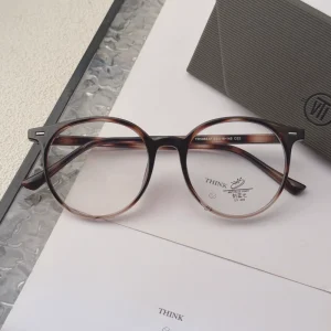 New Large frame Amber brown Instagram style Eyeglass Frames for Round Faces Slimming and SweetTR5088