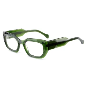 New Luxury Handmade Fashionable Cat Eye Acetate Frame Comfortable Prescription Optical Glasses for Women Fast Delivery OEM ODM