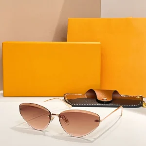 New Men Women Sunglasses European High End Luxury Frameless UV400 Sunglasses Light Blocking Sunglasses