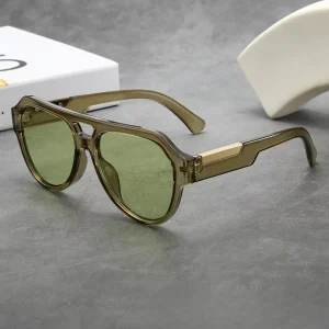 New Men’s and Women’s European and Retro Square Double Beam Fashion Eyewear for Holiday Shades