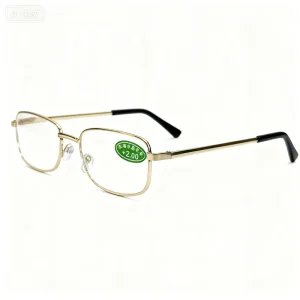New Metal Rectangle Optical Eyeglasses Frames New Designer Glasses Double Bridge Alloy Eyeglasses Frame