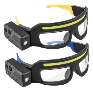 New Multifunctional Sports Sensor Glasses with TYPE C Charging Warning Headlamp Compact and Portable