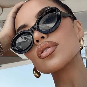 New Oval Small Frame Sunglasses Men and Women Unisex Designer Glasses Custom Logo Shades High Quality