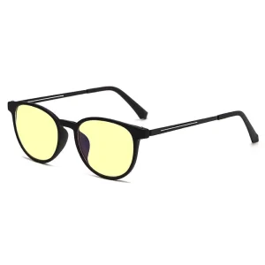 New Round Frame Color Changing Anti Blue Light Glasses Men Women Computer Sunglasses Photochromic TR90 Frame Optical Glasses