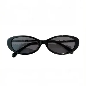 New Small Square Sunglasses Women Men Letter Fashion Sun Glasses 5565 Chain Hollow Glasses Ladies Gafas De Sol UV400