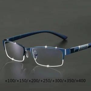 New Small square Eyebrow frame Glasses for Men Korean Trend Semi rimmed Business Frames High definition Reading Glasses