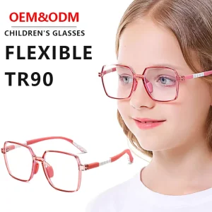 New Style Kids Blue Light Blocking Glasses Flexible TR90 Kids Eyeglasses Frames for Children Age 3 12