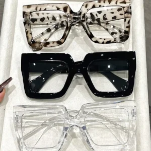New Stylish Square Frame UV400 Sunglasses Oversized Design Versatile European American Street Style Look Extra Large