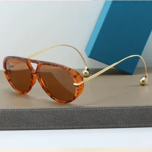 New Sunglasses Custom logo Oversized UV400 Lenses Outdoor Women Black Brown Yellow Fashion Sunglasses