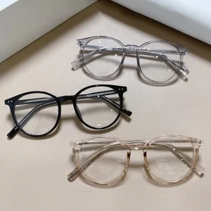 New TR90 Plain Glasses Frame Anti Blue Light Round Thin High Quality Frames for Eye Glasses Match Degree Eyeglasses Frame