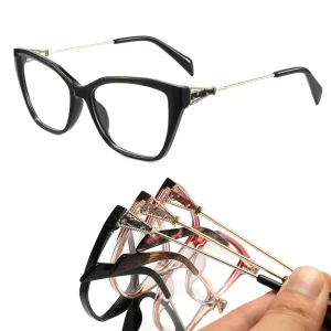 New Transparent Gradient Eyeglasses Frames Cat Eye Glass Frames Optical Eyewear Fashion Design Spectacles LE1154