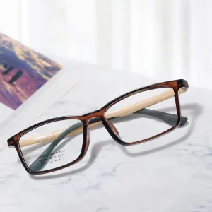 New Trend Myopia Glasses Men Women Double Beam Anti-Blue Light Large Optical Flat Eyeglasses Frames