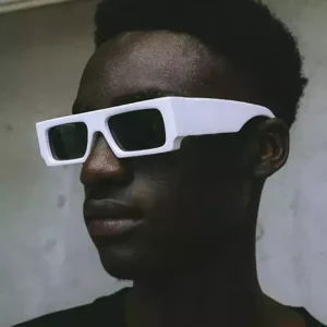 New Trendy Arrivals Unisex Full Rim Small Rectangle White Frames Shades Sunglasses Sun Glasses