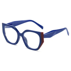 New Trendy Eyewear Color Matching Cat Eye Eye Glass Frames Optical Glasses for Men Women Anti Blue Light Glasses