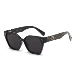 New Trendy UV400 Full Rim Anti reflective Cat Eye Sunglasses High End Orange White Green Frames Vintage Fashion Style for