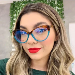 New Trendy Women Cat Eye Glasses Frame Tr90 Anti Blue Light Blocking Spectacles Optical Frames