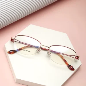 New Women Small Half Rim Eyeglasses Ultra thin Metal Frame Wholesales Alloy Eyewear Eye Glass Frames