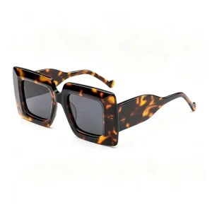 Newest Trendy Sunglasses Brand Sunglasses for Women Custom Fashion Acetate Tortoiseshell Frame Sunglasses