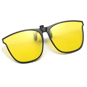 Night Vision Driving Polarized Clip-On Sunglasses Lightweight Flip-Up TAC Lens