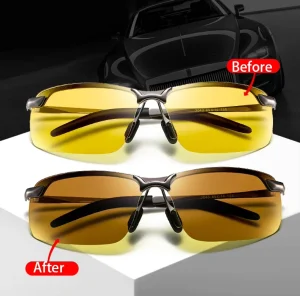 Night Vision Glasses UV400 Polarized Day and Night Photochromic Sunglasses