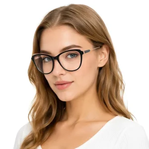 OEM Acetate and Metal Mixed Optical Eyeglass Frames for Women