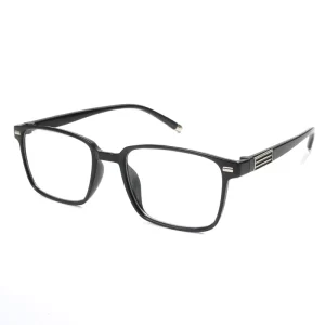 OEM Classic Black Plastic Square Reading Glasses Lightweight with Diopter