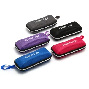 OEM Hard Rectangle Print Zipper Eyeglass Case for Sunglasses
