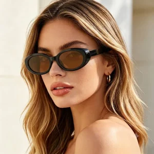 OEM ODM Minimalist Oval UV400 Sunglasses for Women and Men